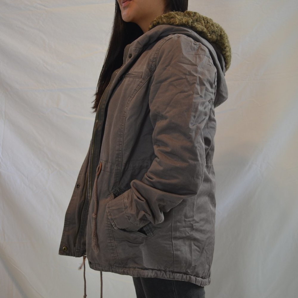 h & m sherpa-lined parka